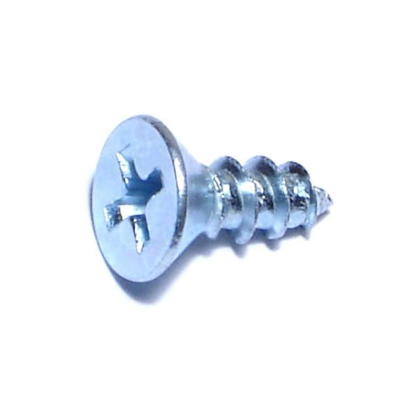Midwest Fastener Sheet Metal Screw, #10 x 1/2 in, Zinc Plated Steel Flat Head Phillips Drive, 48 PK 63661 - main